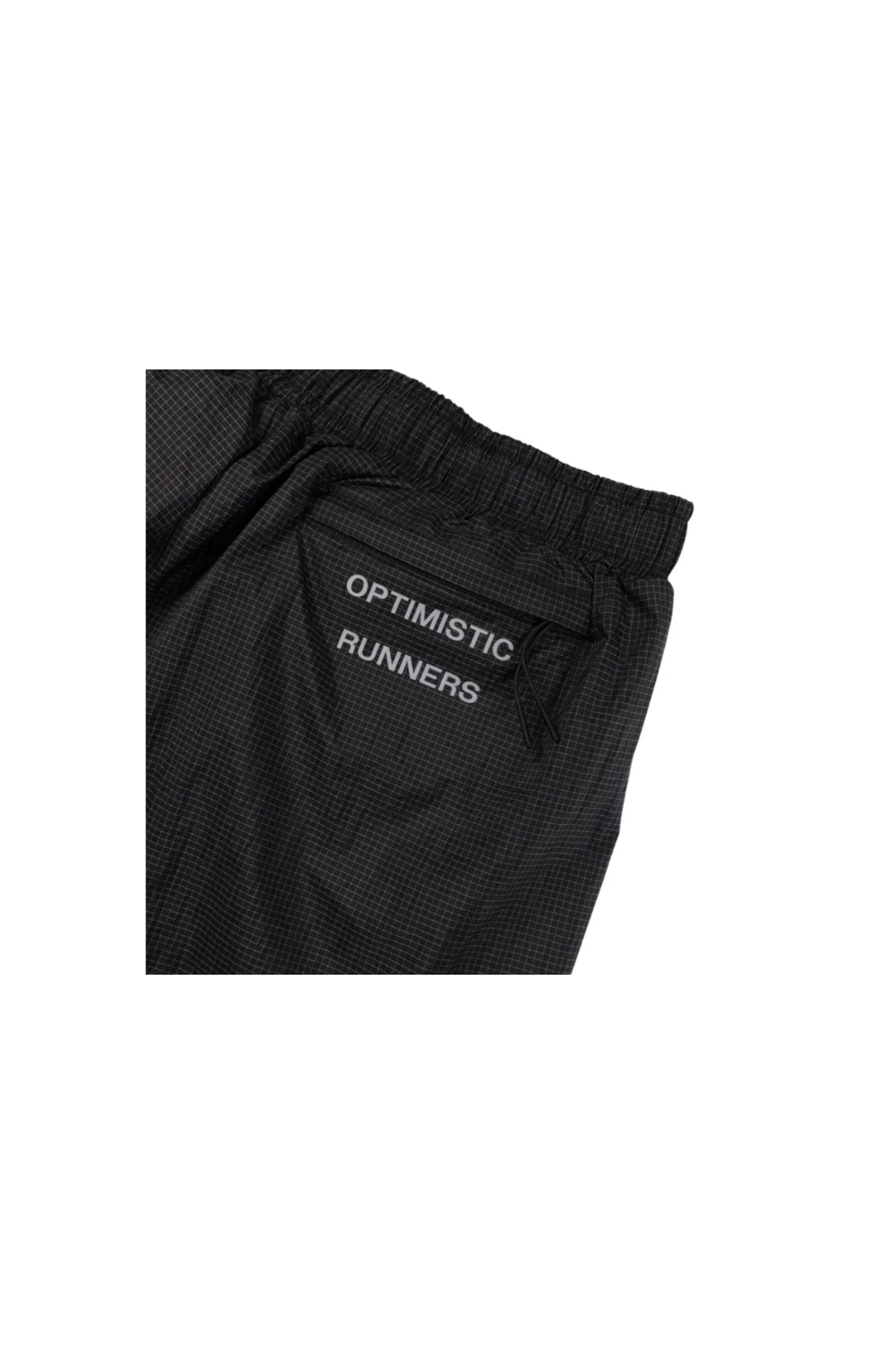 Optimistic Runners Glossy Rip-Stop Shorts - Black