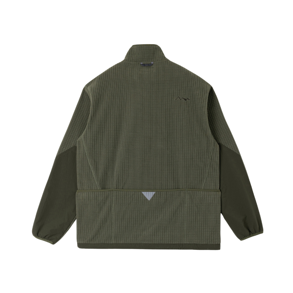 Manastash Grid Fleece Zip Fleece - Olive