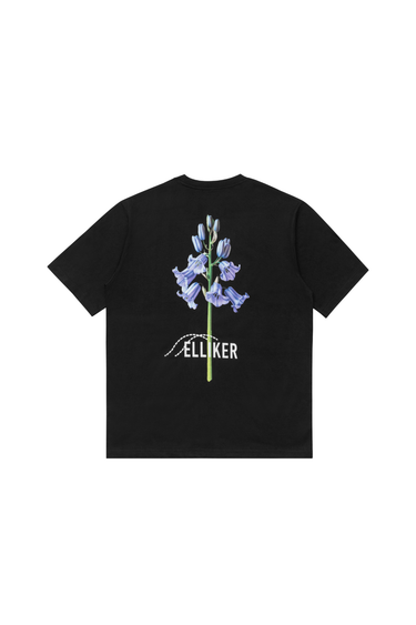 Elliker Rill Bluebell Print S/S T-Shirt - Black