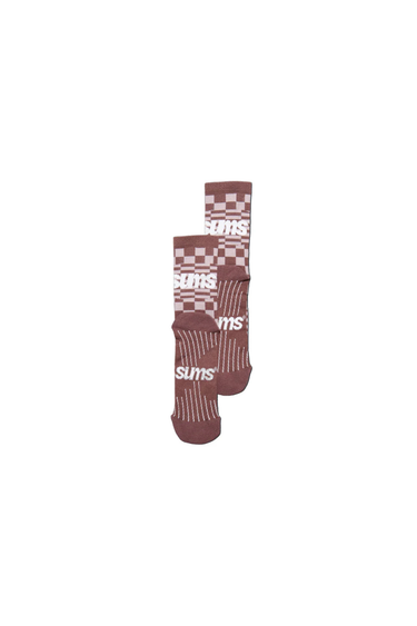 Sums Checkers Socks - Brown & Beige