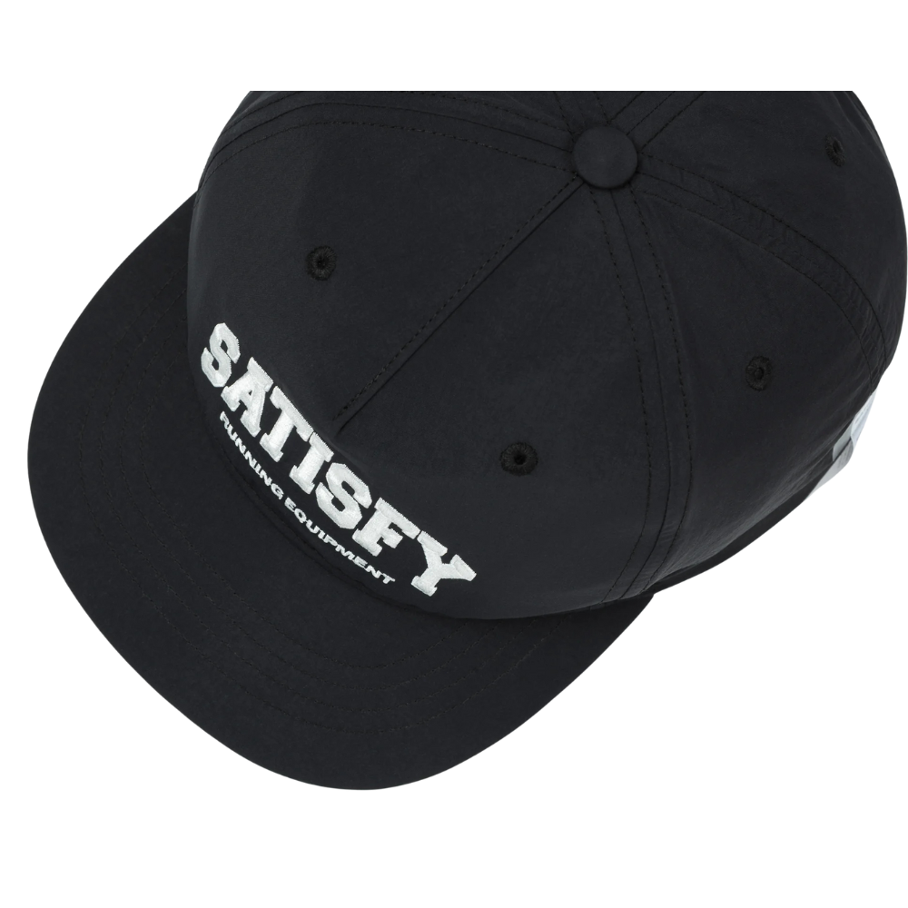 Satisfy Running Flite Silk 5 Panel Pinch Cap - Black