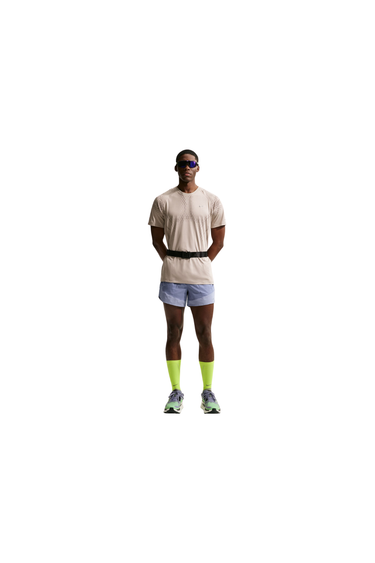 NIKE DRI-FIT ADV RUNNING TOP - CREAM II/MINK BROWN/REFLECTIVE SILV