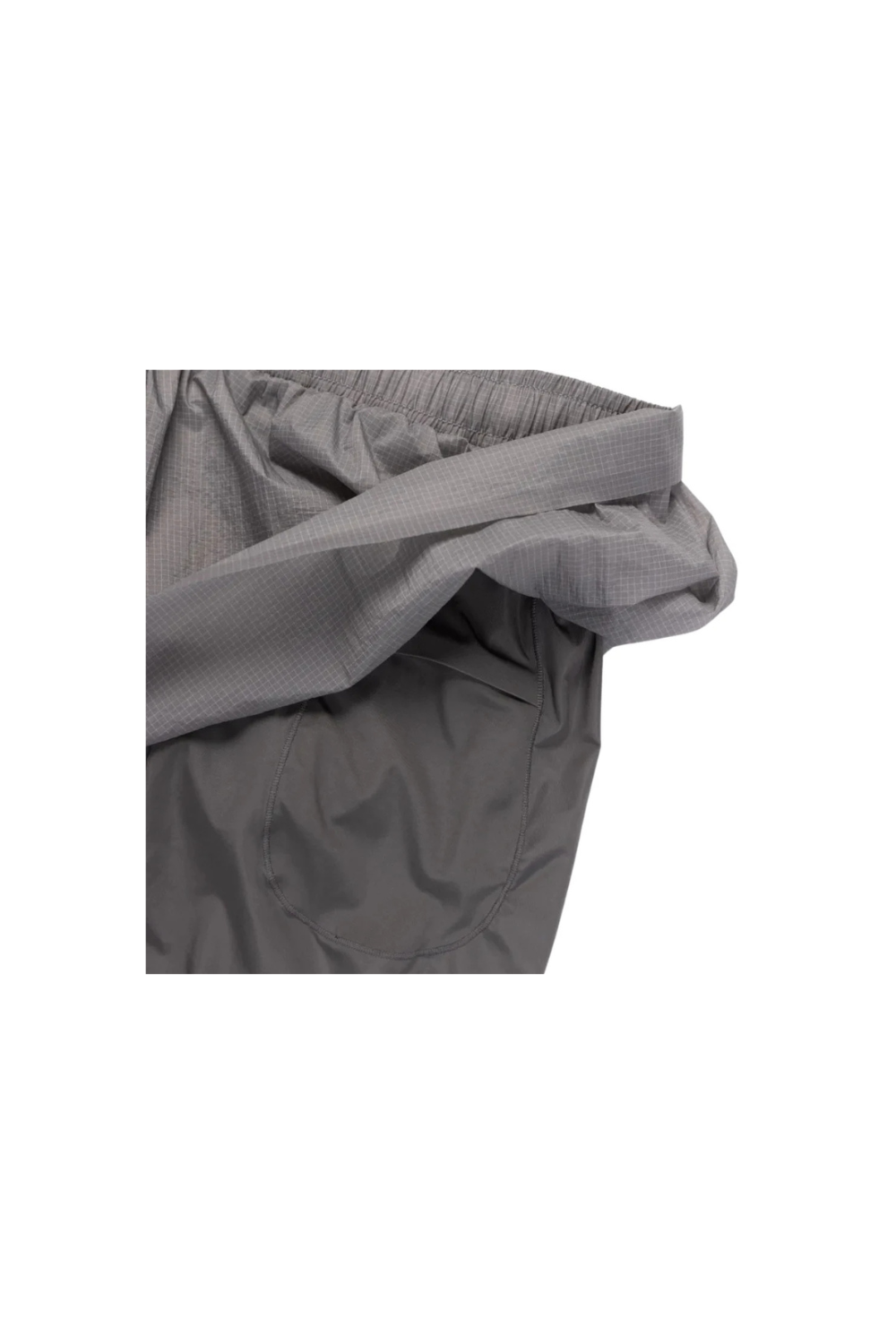 Optimistic Runners Glossy Rip Stop Shorts - Light Grey