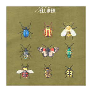 Elliker RILL BUG Print S/S T-Shirt - Khaki
