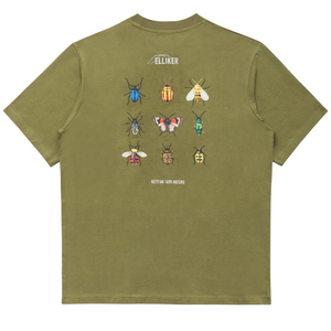 Elliker RILL BUG Print S/S T-Shirt - Khaki