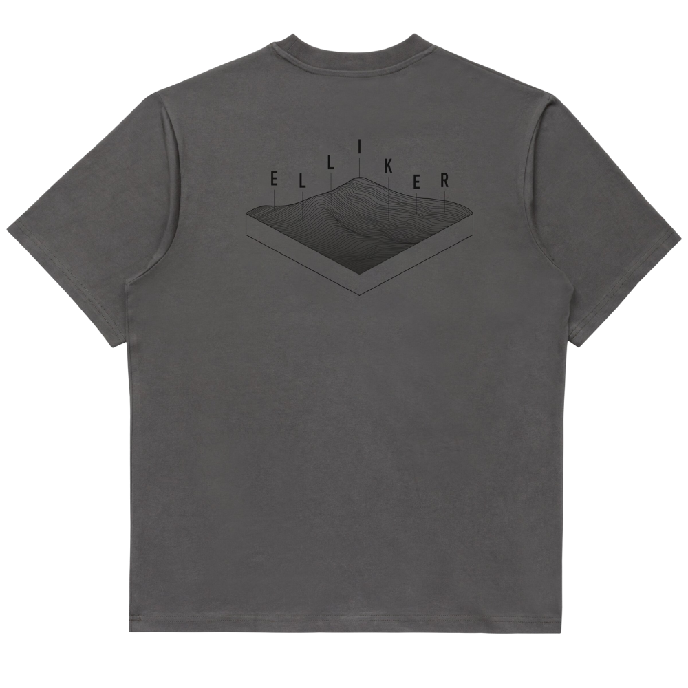Elliker RILL HILL Print S/S T-Shirt - Grey