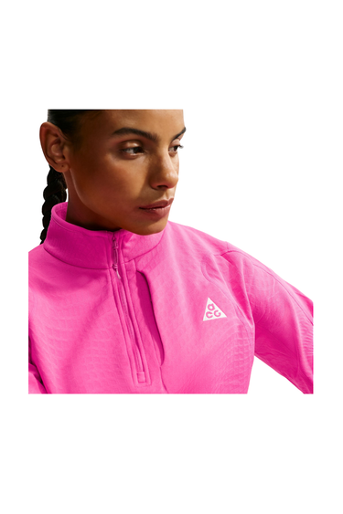 Nike ACG "Wolf Grid" (Women's) Therma-FIT 1/2-Zip Hiking Top - Desert Pink/Summit White