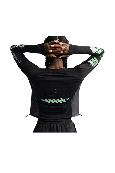 Nike Swift Long Sleeve (Women's) Running Top - Black/Iron Grey/Reflective Silv