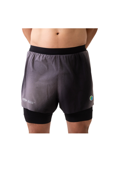 Atlas Collectif Aeria Ultra Race 2-In-1 Run Shorts - Gradient Black