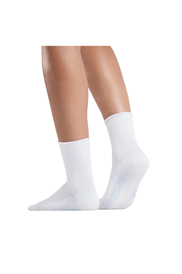 Bandit Lite Run™ Ribbed Quarter Sock (2 pack) - White/Pavilion Blue