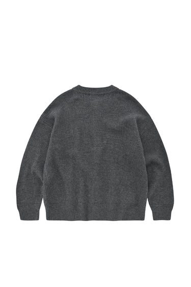 FrizmWORKS Heavy Wool Round Cardigan - Dark Grey