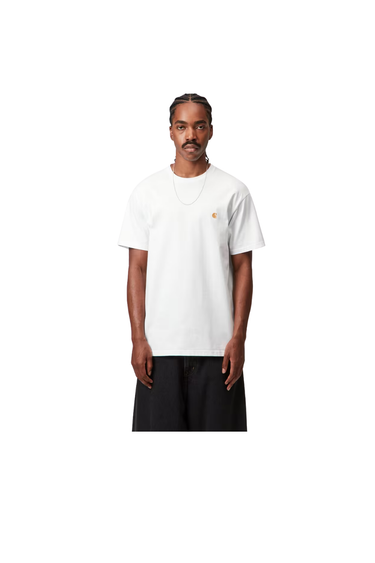 Carhartt WIP S/S Chase T-Shirt - White/Gold