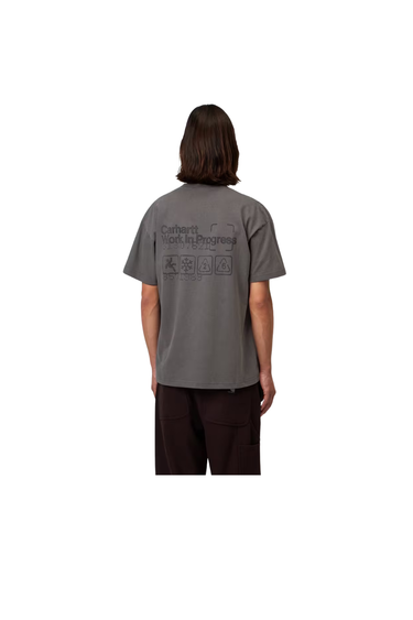 Carhartt WIP S/S Boxed T-Shirt - Soot/Garment dyed