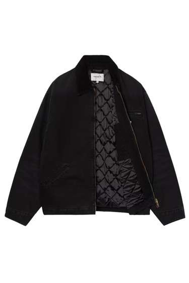 Carhartt WIP OG Detroit Jacket - Black / Black, Stone canvas