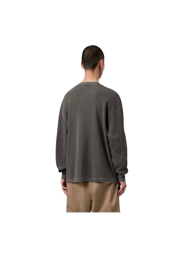 Carhartt WIP L/S Vista Waffle T-Shirt - Black Garment Dyed