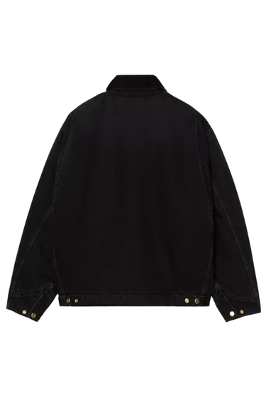 Carhartt WIP OG Detroit Jacket - Black / Black, Stone canvas