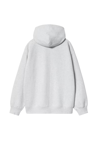 Carhartt WIP Hooded WIP Sweat Jacket - Ash Heather, Stone washed