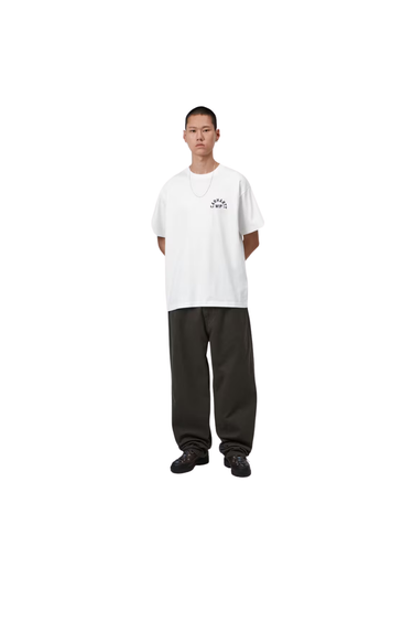 Carhartt WIP S/S Arch Script T-Shirt - White/Dark Navy