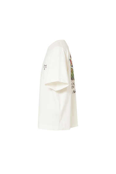 NANGA ECO HYBRID VINTAGE FLOWER TEE - WHITE
