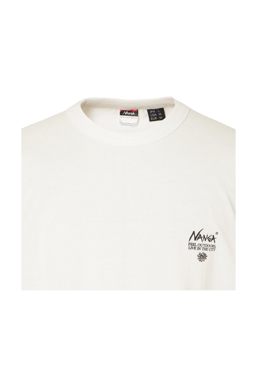 NANGA ECO HYBRID VINTAGE FLOWER TEE - WHITE
