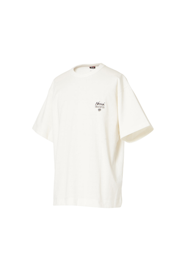 NANGA ECO HYBRID VINTAGE FLOWER TEE - WHITE