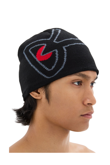 District Vision Merino Wool Beanie - Black/Red