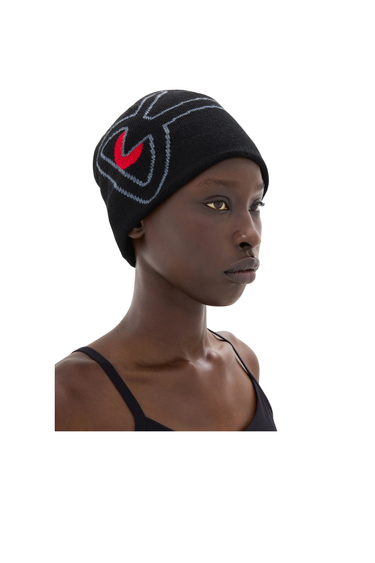 District Vision Merino Wool Beanie - Black/Red