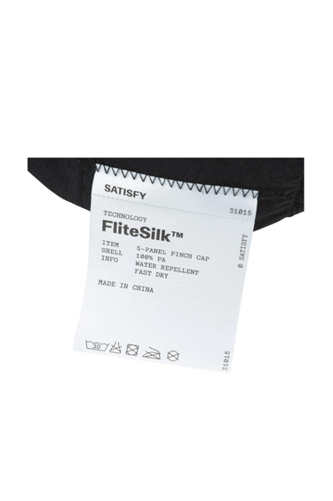 Satisfy Running FliteSilk™ 5‑Panel Pinch Cap - Black