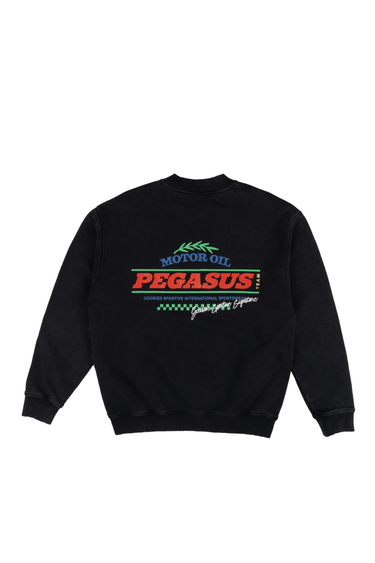 Goodies Sportive Motor Oil Black Crewneck Sweatshirt - Black