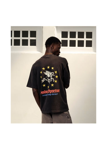 Goodies Sportive Pegasus Union Tee - Washed Black