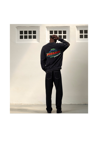 Goodies Sportive Motor Oil Black Crewneck Sweatshirt - Black