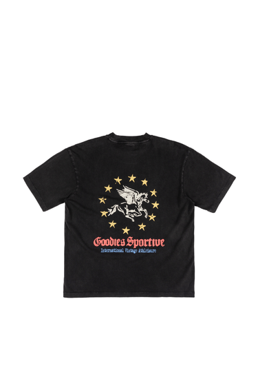 Goodies Sportive Pegasus Union Tee - Washed Black