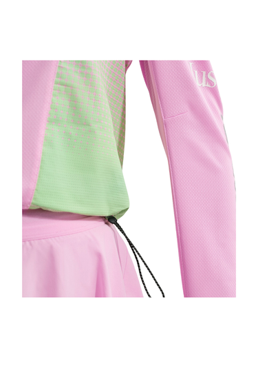 Nike Swift Long Sleeve (Women's) Running Top - Pink Rise/Illusion Green/Sail