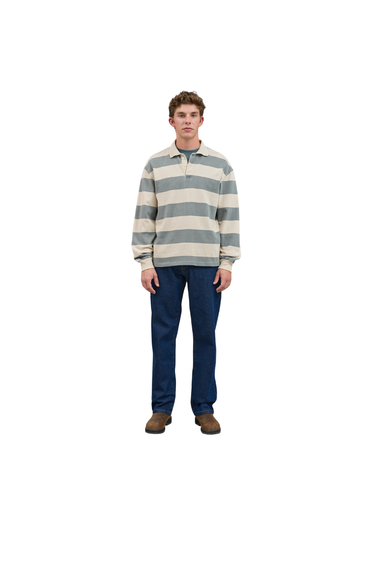 La Paz Sequeira Longsleeve Polo - Green/Beige