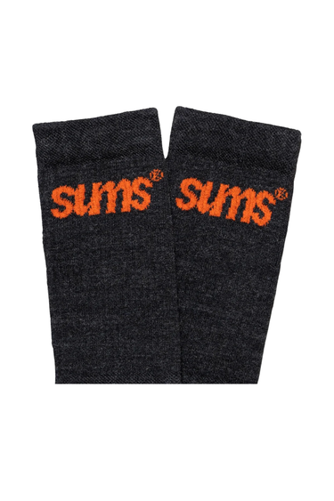 SUMS MERINO SOCKS - GREY / ORANGE