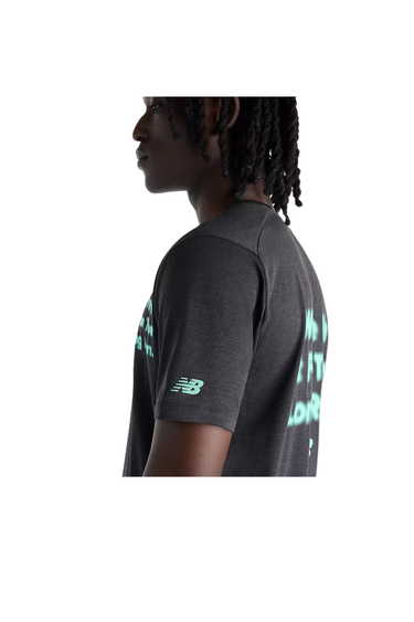 New Balance RC Essential Graphic T-Shirt - Black/Bright Mint