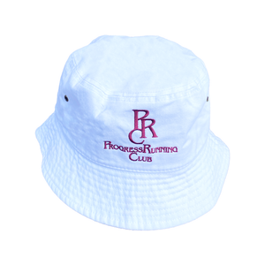 Progress Running Club PRC Logo Bucket Hat In White