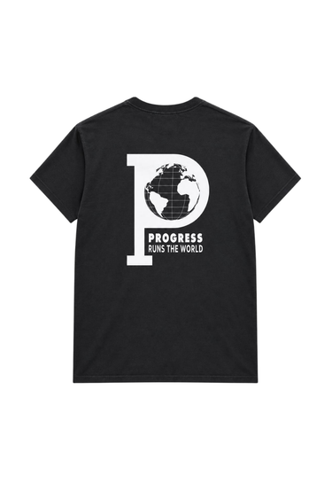 PROGRESS RUNNING CLUB JAPAN 'RUNS THE WORLD' TEE - BLACK/WHITE