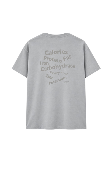 PROGRESS RUNNING CLUB JAPAN 'RUNNING PASTA' TEE - ASH
