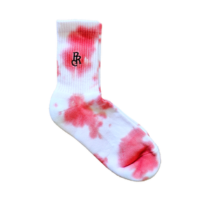 Progress Running Club Tie-Dye Socks In Red And White