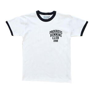Progress Running Club 'Since 1998' Varsity Tee Shirt In White