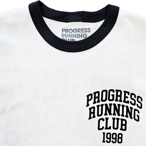 Progress Running Club 'Since 1998' Varsity Tee Shirt In White