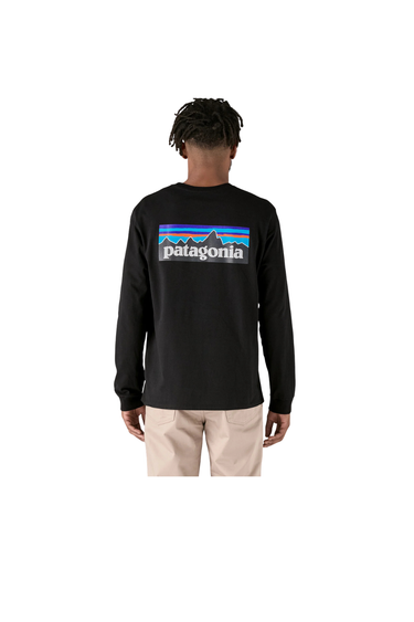 Patagonia Long-Sleeved P-6 Logo Responsibili-Tee® - Black