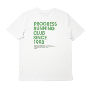 Progress Running Club Club Classic Short Sleeve T-Shirt In White And Green