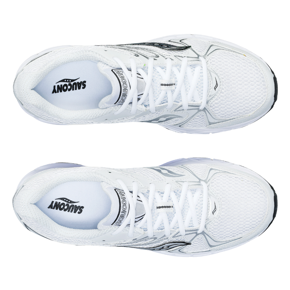 Saucony Grid Ride Millenium In White And Silver Progress Running Club