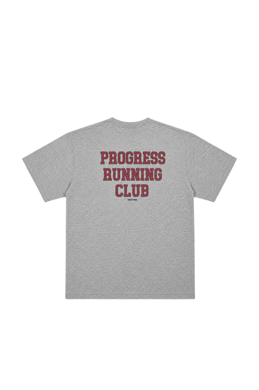 PROGRESS RUNNING CLUB JAPAN 'P RUNNER' TEE - ASH/RED