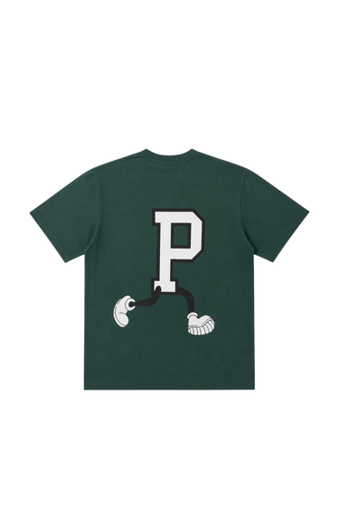 PROGRESS RUNNING CLUB JAPAN 'BIG P' TEE - IVY GREEN / WHITE