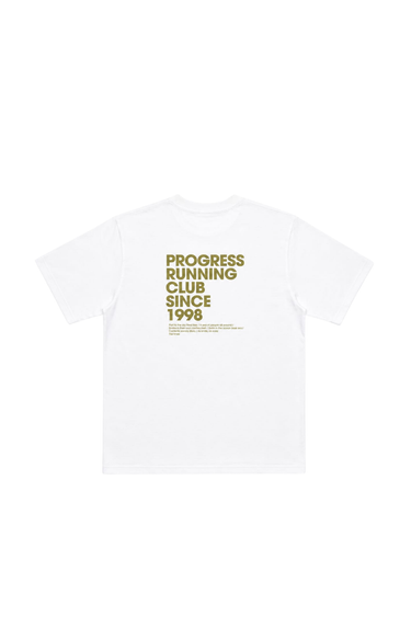 PROGRESS RUNNING CLUB JAPAN 'ARC SINCE 1998' TEE - WHITE / GOLD