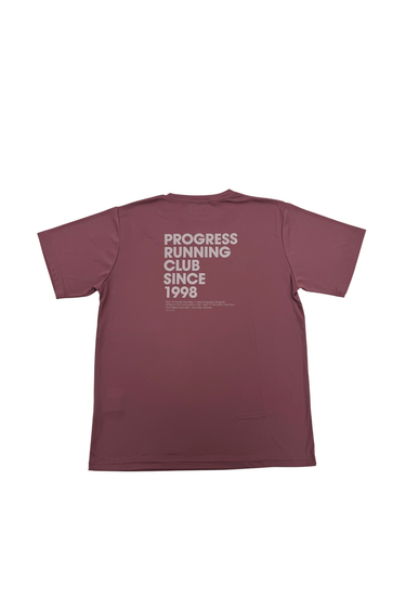 PROGRESS RUNNING CLUB JAPAN 'SINCE 98' TECH TEE - DARK PINK / GREY