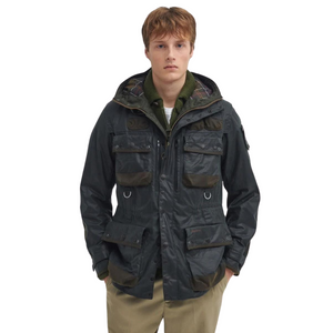 Barbour x To Ki To Military Suede Jacket In Dried Sage